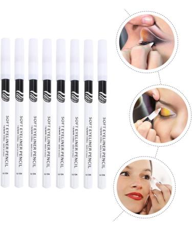 PLAFOPE 48 Pcs Eyeliner Pencil Highlighter Eyeliner Pens Woman Iluminador Makeup Eyeshadow Wooden Pole White - Buy Online on SooperMarket.com