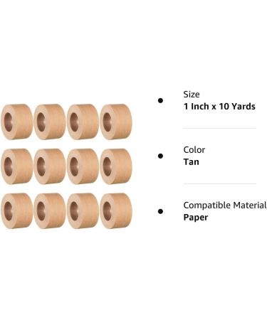 Tondiamo Micropore Tan Surgical Tape - 1 Inch x 10 Yards (12 Rolls) | Skin-friendly Adhesive Medical Tape for Face, Nose, and Mouth | Breathable and Non-Woven Paper Tape - Buy Online on SooperMarket.com