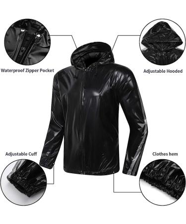 MulYeeh Weight Loss Sweat Suit - Anti-Rip Full-Zip Sauna Suit for Men Women - Black Large - Buy Online on SooperMarket.com