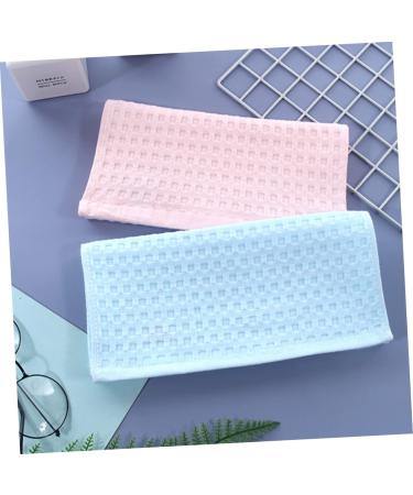 4pcs FRCOLOR Cotton Towel Set | Absorbent Makeup Remover & Facial Washcloths | Bathroom & Bath Supply Accessory | Baby Scarf | Blue - Buy Online on SooperMarket.com
