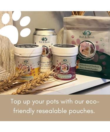 Boil & Broth Goat Broth for Dogs | 100% Pure Protein Powder | Type I Collagen | Hip & Joint Support | Digestion & Gut Health | 72 Servings | Human-Grade | 120g Pack - Buy Online on SooperMarket.com