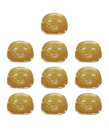 Ardisle 10PC Gold 24K Collagen Face Lip Mask Wrinkle Tired Eye Skin Exfoliating Collagen Eye Mask Reduce Eye