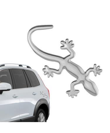 3D Gecko Car Sticker | Metal Wall Decor | Gecko Decal Badge Badge Decoration Car Accessories Calakono Silver