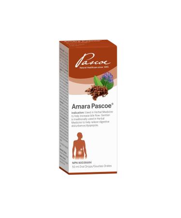 Amara-Pascoe Herbal Digestive Bitter - Help Increase Bile Flow - Gentian Is Traditionally Used In Herbal Medicine To Help Relieve Digestive Disturbance/Dyspepsia Cinchona Bark Gentian Bitter Orange Cinnamon Bark 50 mL Oral Drops