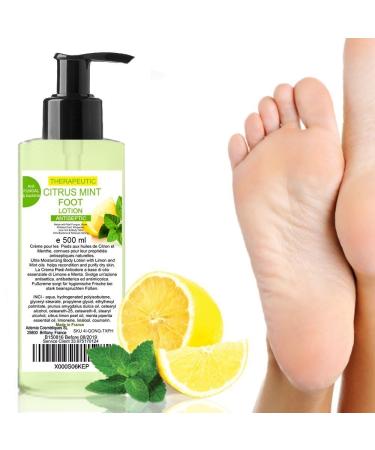 Bleumarine Bretania - refreshing foot cream with lemon oil & mint oil |Soothing moisturizing quickly retracting |Anti-smell antiseptic |Ideal for athletes 500ml 1 piece (1 Pack)