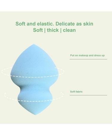 Veeteah Makeup Sponges For Foundation - Gyro Shape Soft Beauty Cosmetic Blender - Professional Streak Application Blender Sponge For Enhanced Make Up Application For Foundation Gyro Beauty Egg 28*40*60 Blue - Buy Online on SooperMarket.com