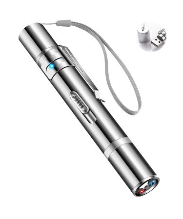 Cat Laser Pointer Toy for Indoor Cats Dogs, Laser Light Toy for Pets, Kitten Laser Pen Toy, 7 in 1 USB Rechargeable LED Red Light, Multiple Pattern Interactive Toy for Interaction with Cats or Dogs