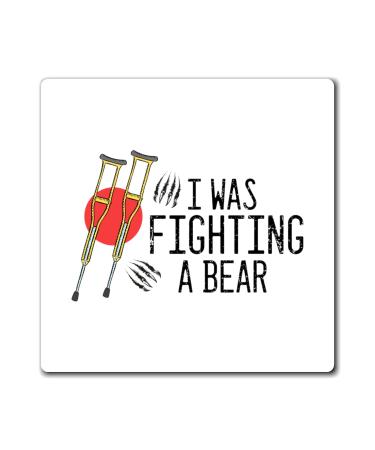 Hilarious Joint Legs Surgical Recuperation Healing Injury Humorous Knee Operation Recouping Injured Pun Magnets 4" 4"