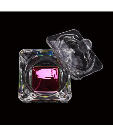 1 pc Rainbow Glass Crystal Acrylic Liquid Holder Dish Dappen Dish Glass Cup with Lid Bowl for Acrylic Powder Monomer Nail Tool HJ-NAPB019 (Square Shape) HJ-NAPB019-Square - Buy Online on SooperMarket.com