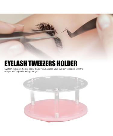 Acrylic Eyelash Tweezers Stand Holder 12 Holes Rotatable Design Organized Storage for Extension Tools (Terrazzo Pattern Color) - Buy Online on SooperMarket.com