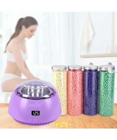 Digital Portable Electric Wax Warmer 16.9oz for Hair Removal - Violet with See-Through Cover - Buy Online on SooperMarket.com