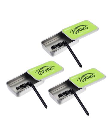 Healeved 3 Sets Natural Mascara Eyebrow Enhancer Gel Makeup Accessory Brow Shaping Soap Eyebrow Soap