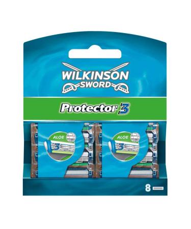 Wilkinson Sword Protector 3 Men's Razor Blade Refills x 8