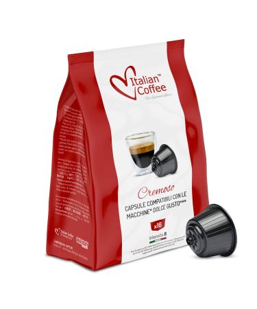 Italian Coffee capsules compatible with Nescafe Dolce Gusto machines Espresso pods (Cremoso 64 Pods)