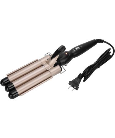 Electric Hair Waver Fast Heating 3 Barrel Curling Iron Wand Adjustable Hair Curler Waver Crimper Hair Styling Tool Hair Curling Wand (Gold 22mm) - Buy Online on SooperMarket.com