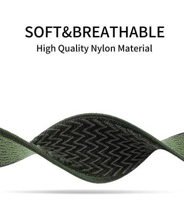 Krudary 3 Pack Adjustable Elastic Band for Amazfit GTS/Bip/Bip S - Soft Stretch Nylon Loop Bracelet Strap Replacement in Black, Green, Grey - Buy Online on SooperMarket.com