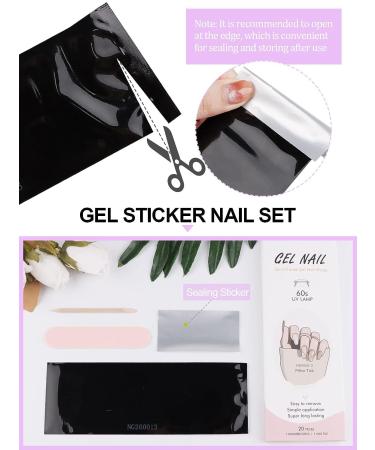 Kalolary 20PCS Pink Marble Gel Nail Polish Strips | Waterproof Adhesive Wraps with Nail File - UV/LED Lamp Required - Buy Online on SooperMarket.com