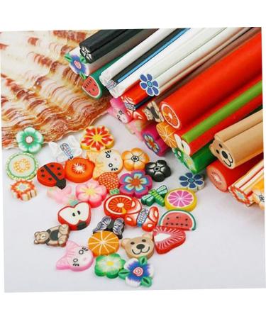 Pack Of 50 Cute Nail Art Canes Sticks Manicure Canes 3D Fruit Pattern Slices Perfect For Diy Crafts Cellphone Decoration Nail Art Decoration(Fruit) - Buy Online on SooperMarket.com