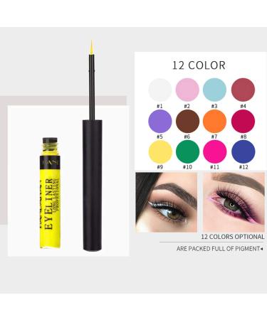 Matte Liquid Eyeliner Set - 12 Colors, Waterproof & Long Lasting for Women/Girls - Buy Online on SooperMarket.com