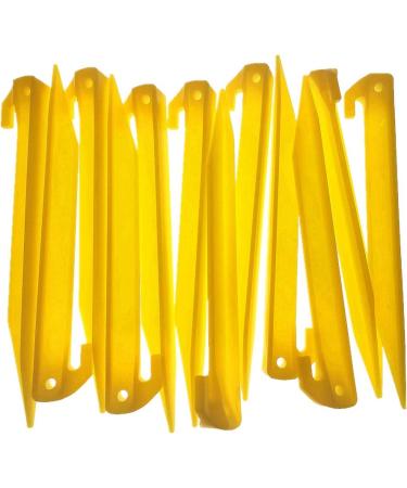 MUDOR 12 Inch Plastic Tent Stakes - 12 Pcs Heavy Duty Pegs for Camping, Outdoor, Beach, and Garden Use - Buy Online on SooperMarket.com