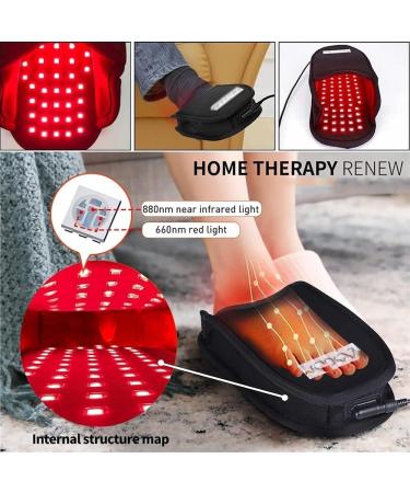 Feet LED Therapy Device with 90 Pcs 660nm+90 Pcs 850nm Wavelength Adjustable 3 Modes and 3 Levels of Time Deep Muscle Relaxation for Home Office - Buy Online on SooperMarket.com