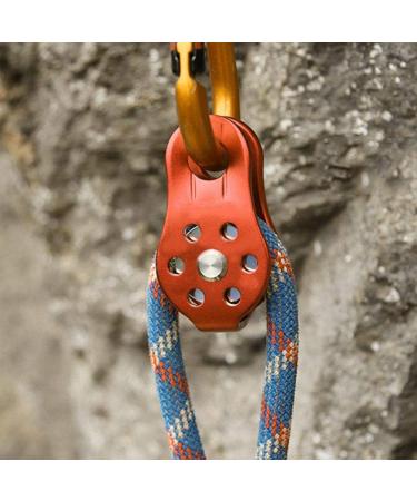 Jadeshay Rieme Disc Wheel - High-Performance 26KN Climbing Roller for 12mm Rope Aluminum Alloy Orange - Buy Online on SooperMarket.com