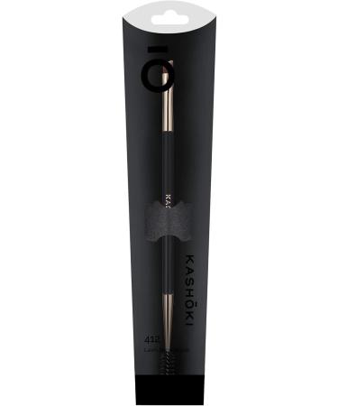 TB Tools for Beauty T4B Kashoki 412 Double-Sided Lash & Brow Brush | Durable Taklon Makeup Tool in Black & Gold - Buy Online on SooperMarket.com