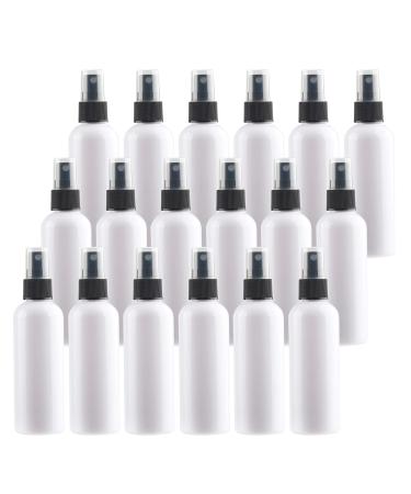 TIANZD 50 Pieces Empty 100 ml White PET Plastic Fine Mist Pump Spray Bottles with Black Top Portable Sprayer for Perfume Water Cosmetic Travel Containers Refillable 2x Funnel