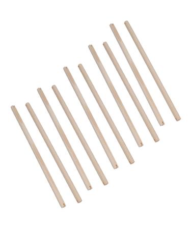 10PK Wooden Bird Perch Canary Budgie Cockatiel Parrot Bird Cage Accessory 12" Small (12") 10PK
