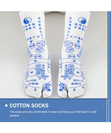 Lurrose Blue Tabi Socks | Japanese Kimono Cotton Acupressure Slippers | Sweet 2-Toe Sandals for Comfort & Style 40-45 - Buy Online on SooperMarket.com