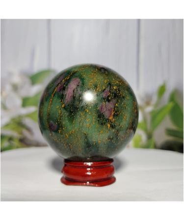 Natural Sphere Emeralds and Ruby Symbiotic Crystal Ball Natural Gemstones Hand Polished Spheres Quartz 1pc (Color : 210-220) - Buy Online on SooperMarket.com