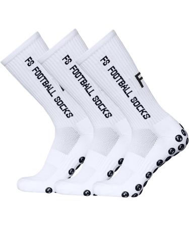 Taruor Unisex Football Socks for Kids & Men | 3 Pairs Anti-Slip Compression Stockings for Outdoor Sports & Running (Size 39-46) - Buy Online on SooperMarket.com