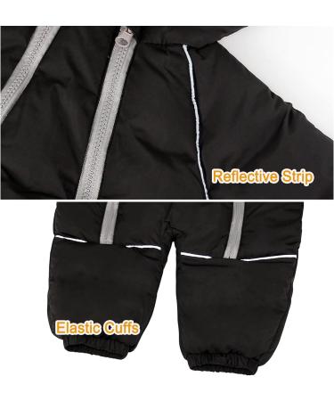 JiAmy Baby Boys' Snowsuit Romper Winter Hooded Jumpsuit | Black | 9-12 Months - Buy Online on SooperMarket.com