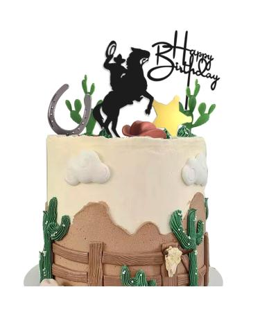 GmakCeder Cowboy Cake tmTopper Cowboy Hat Cake Toppers Western Cowboy Birthday for Western Theme Party Favors Supplies