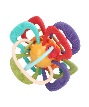 Manhattan Ball Plastic Cement Baby Teether Teethers Light Weight Baby Sensory Toys Ball for Children Infant