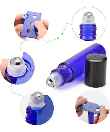 Roll on Glass Bottles for Essential Oil Pack of 6 Blue Roll On Oil Bottle Empty 10 ml Rollon Bottles for Oils with Stainless Steel Roller Ball Essential Oils Roll On for Essential Oils Lotions  - Buy Online on SooperMarket.com