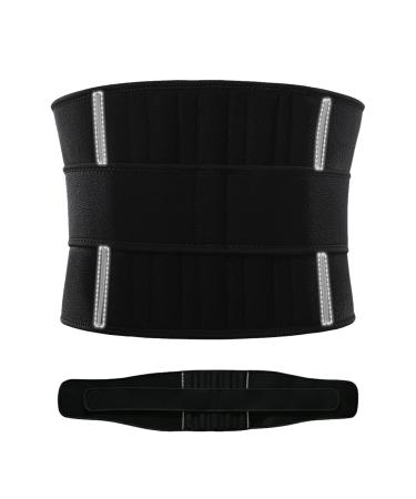 Lumbar Support Belt - Adjustable Lower Back Support Lumbar Wrap | Comfortable Waist Supports Lumbar Supports for Motorcycle Travel Sports Fitness Skiing Black XL