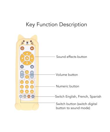 Buy Simulation Baby Remote Control Toys - Educational Musical Toddler TV Remotes for Learning | Cat Cover & White Design - Buy Online on SooperMarket.com