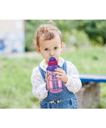 4-Pack Kids Water Bottles 13oz - Spill Proof Straw Sippy Cups with Flip Top Lid - Bulk Reusable & BPA-Free - Ideal for School, Trips, Daycares - Cute Toddler Design - Multi-color - Buy Online on SooperMarket.com