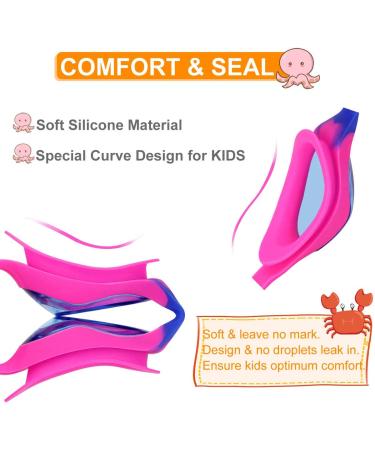 Careula Kids Swim Goggles - Boys Girls Toddlers Age 2-10 - Blue/Fuchsia - Buy Online on SooperMarket.com