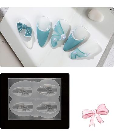 High Toughness Silicone Nail Carving Mold - 3D Bear & Butterfly Manicure Tools for Creative Home Nail Art - Buy Online on SooperMarket.com
