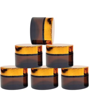 WINSDL cream box empty 30 ml cream bottle 6 pieces amber jars/set brown glass to keep creams facial cleaners homemade ointments and other cosmetics