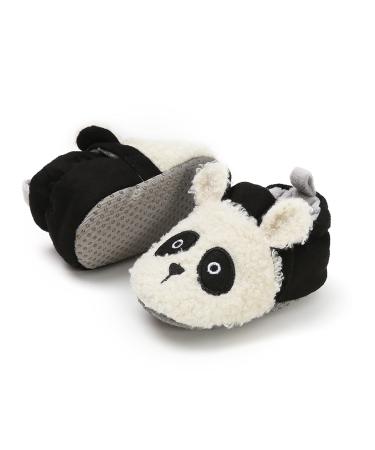 TMEOG Baby Booties Slippers Infant Boots Newborn First Walking Shoes Baby Winter Sock Crib Shoes for Boys Girls 0-18Months 6-12 Months G Panda
