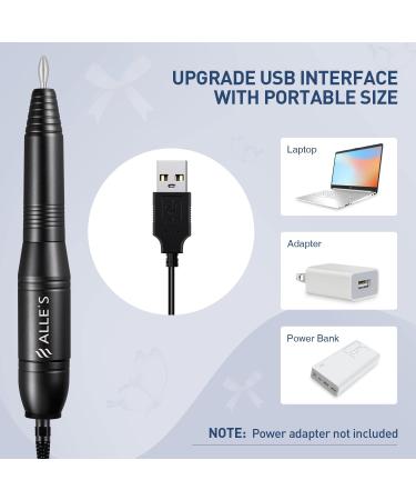 Electric Nail File 20000rpm Nail Drill for Acrylic Nails Gel Portable Manicure Pedicure Nail Drill Kit with Sanding Bands and Nail Drill Bits(Balck) 31 Count (Pack of 1) - Buy Online on SooperMarket.com