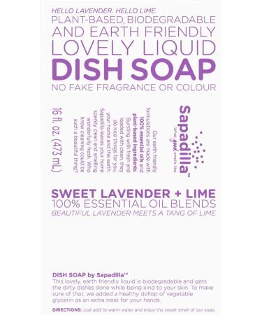Sapadilla Sweet Lavender + Lime Variety Pack: Dish Soap, Hand Soap & Countertop Cleanser - Buy Online on SooperMarket.com