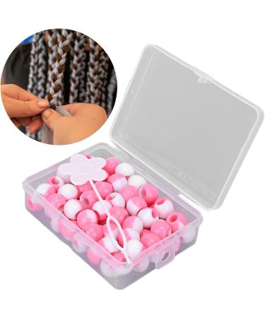 74 Pcs Round Hair Beads DIY Braid Hair Beads Braids for Girls(Pink) - Buy Online on SooperMarket.com