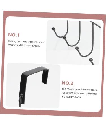 Baluue Clothes Hanger Clothes Rack 2pcs Door Hook Wall Mounted Towel Mounted Coat Hooks Storage Hangers Back Door Hooks Over Towel Holder Coat Hanger - Buy Online on SooperMarket.com