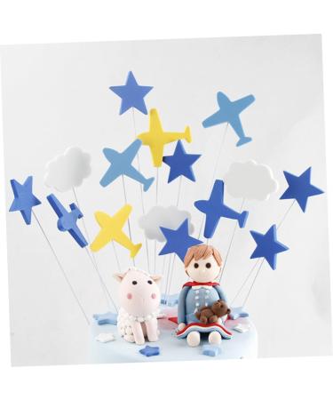 OFFSCH 16pcs Wedding Cake Decorations Cake Decorating Supplies Airplane Cupcake Toppers Cloud Cake Decorations Cupcakes Plane Cake Toppers Iron Wire Cake Picks Cloud Cupcake Toppers Flag - Buy Online on SooperMarket.com