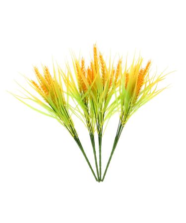Amosfun 4pcs Simulated Ears of Wheat Dried Wheat Stems Dried Wheat Ear Dried Wheat Bundle Home D cor Dried Wheat Stalks Wheat Decoration House Ornaments Plastic Household Dry Ears of Wheat