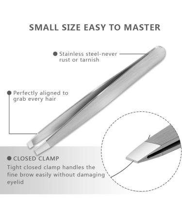 Professional Precision Tweezers for Women - 5 Pack Silver Set for Ingrown Hair, Eyebrows, Plucking, and Facial Hair Removal - Buy Online on SooperMarket.com